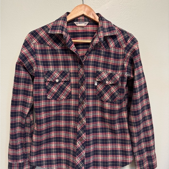 Levi's Other - Levi's Navy and Red Plaid Shirt